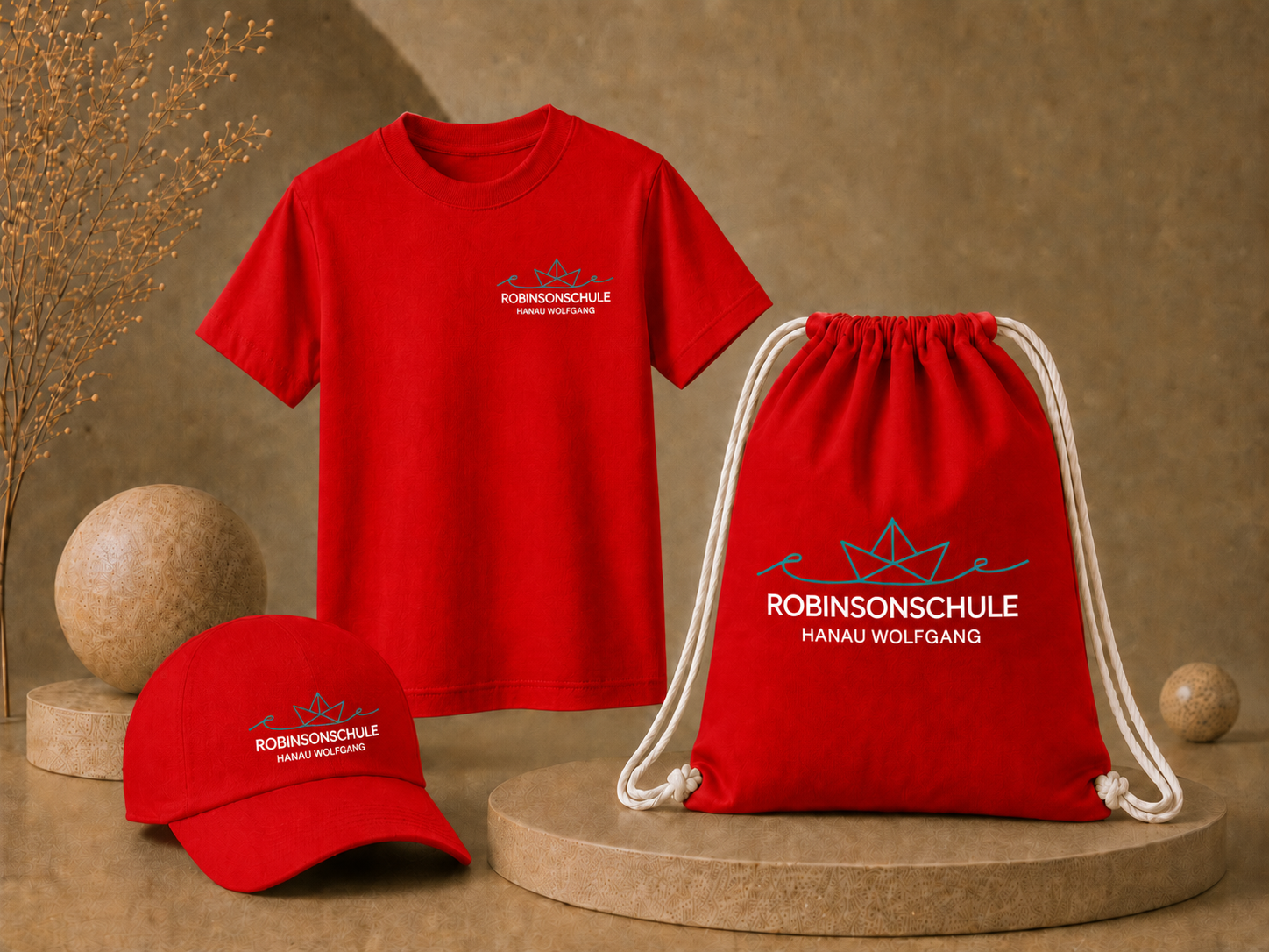 Paket 4: T-Shirt + Cap + Turnbeutel Bundle – Robinsonschule