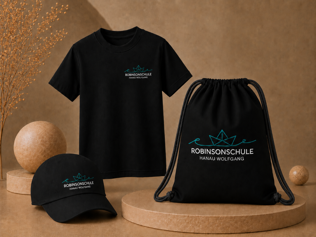 Paket 4: T-Shirt + Cap + Turnbeutel Bundle – Robinsonschule