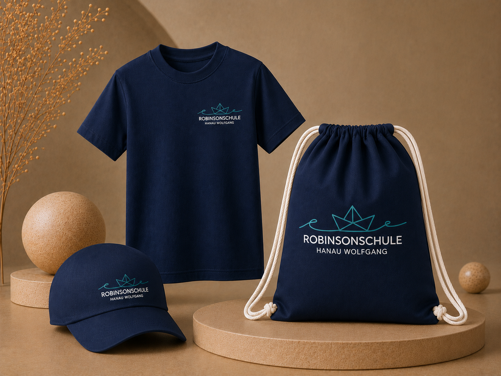 Paket 4: T-Shirt + Cap + Turnbeutel Bundle – Robinsonschule