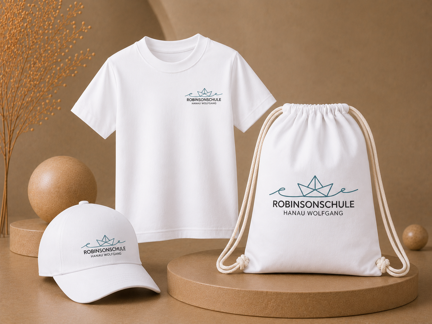 Paket 4: T-Shirt + Cap + Turnbeutel Bundle – Robinsonschule