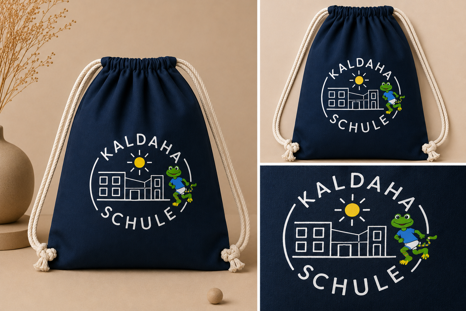 Offizieller Turnbeutel der Kaldaha Schule