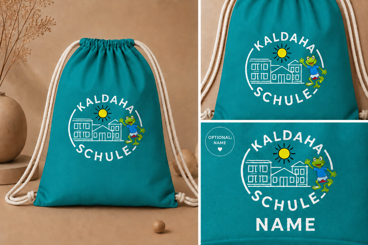 Offizieller Turnbeutel der Kaldaha Schule