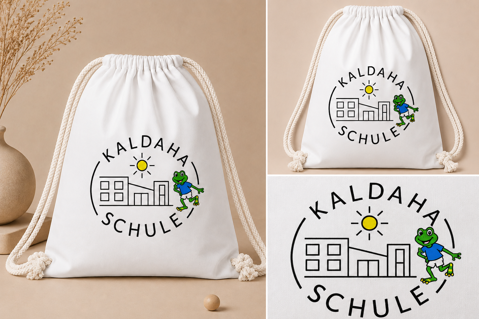 Offizieller Turnbeutel der Kaldaha Schule