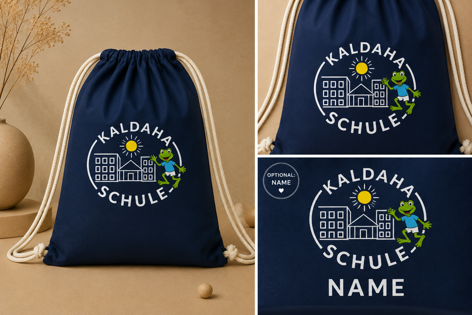 Offizieller Turnbeutel der Kaldaha Schule