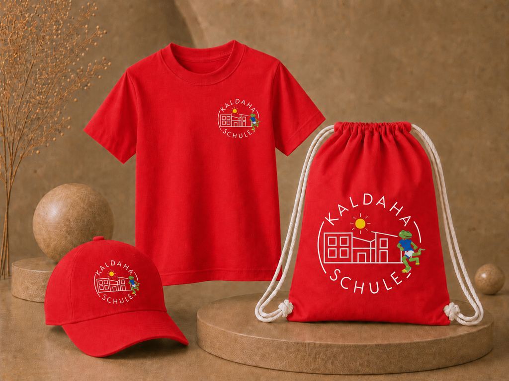Paket 4: T-Shirt + Cap + Turnbeutel Bundle – Kaldaha Schule