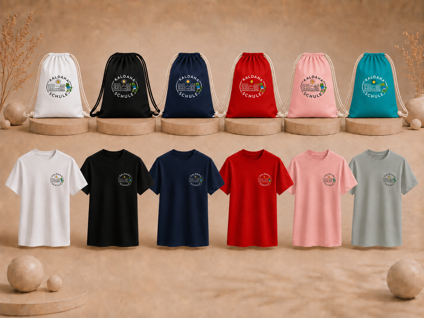 Paket 3: T-Shirt + Turnbeutel Bundle – Kaldaha Schule