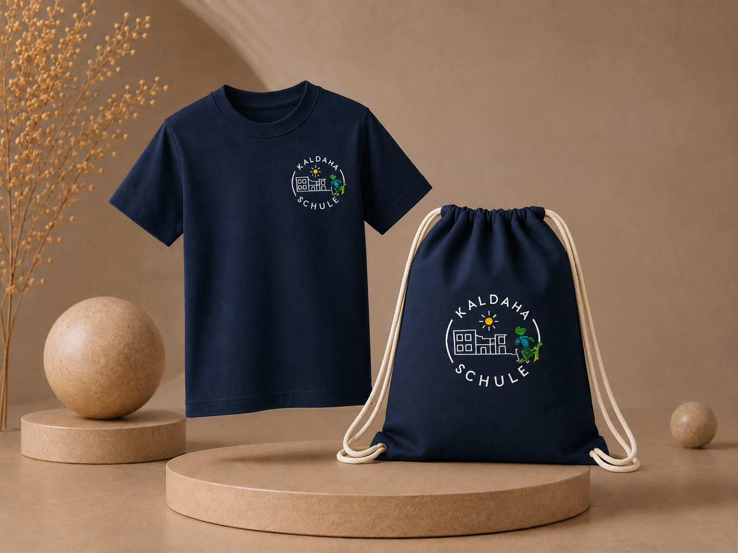 Paket 3: T-Shirt + Turnbeutel Bundle – Kaldaha Schule