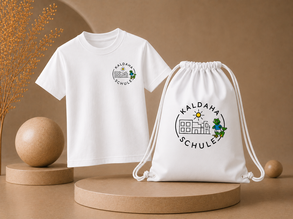 Paket 3: T-Shirt + Turnbeutel Bundle – Kaldaha Schule