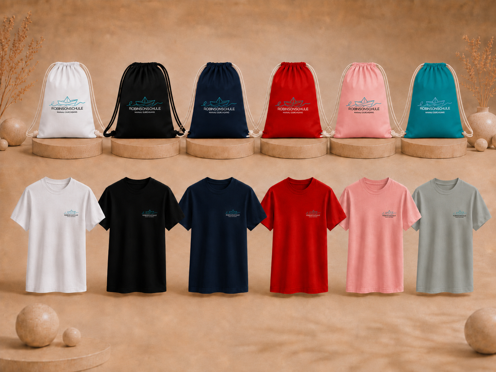Paket 3: T-Shirt + Turnbeutel Bundle – Robinsonschule