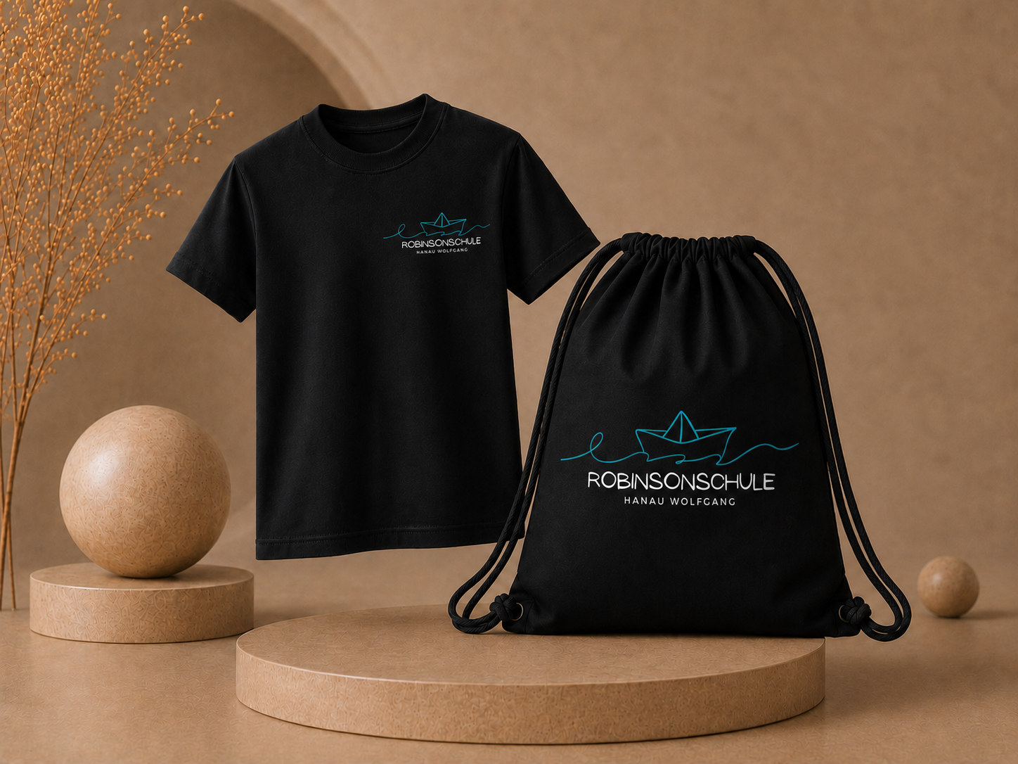 Paket 3: T-Shirt + Turnbeutel Bundle – Robinsonschule