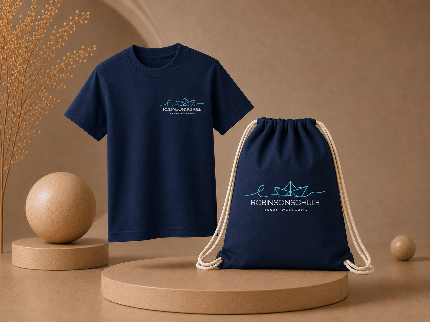 Paket 3: T-Shirt + Turnbeutel Bundle – Robinsonschule