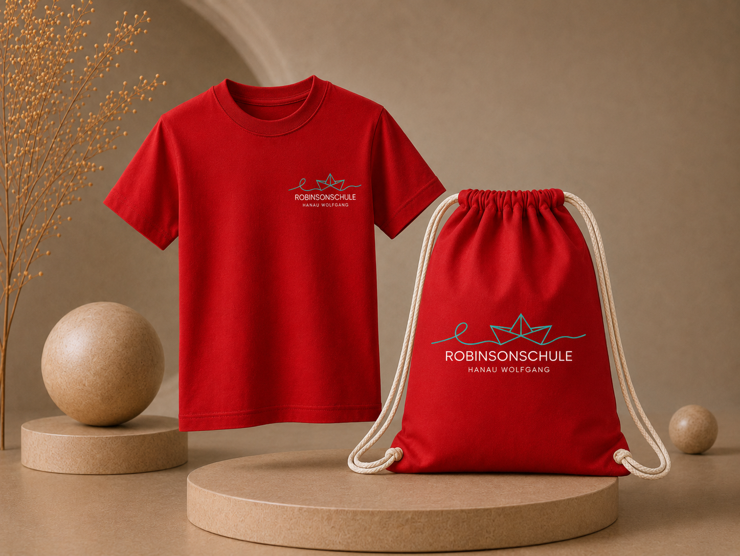 Paket 3: T-Shirt + Turnbeutel Bundle – Robinsonschule